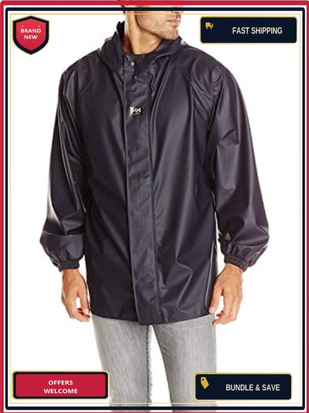 Impertech Sanitation Work Jacket Men’s Waterproof 100% Polyester PU Coated - Picture 3 of 4